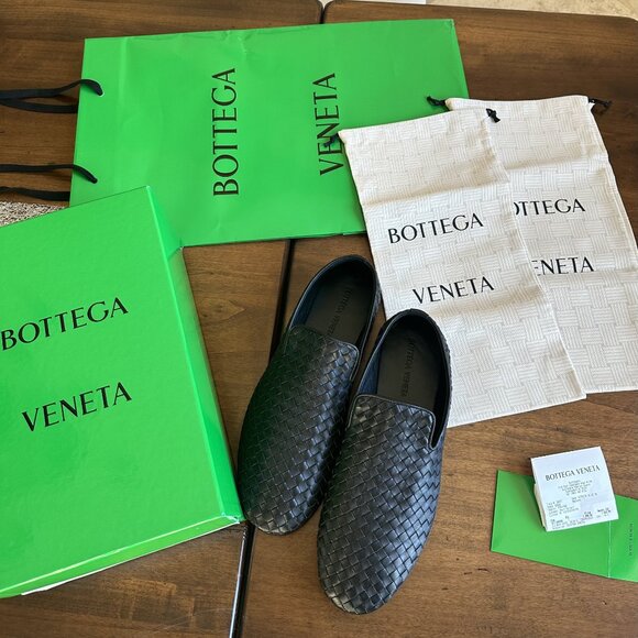 Bottega Veneta Men’s Loafer Intrecciato Black AUTHENTIC LIKE NEW - EU 46 (13 US) - Picture 2 of 6